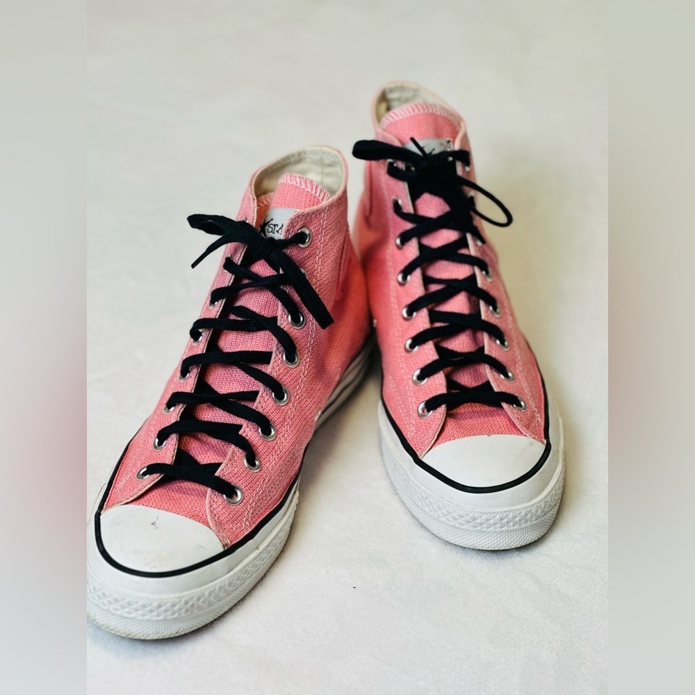 Converse x Stussy Chuck 70 High Surfman Pink/Black Sneakers Unisex Size Men’s 9